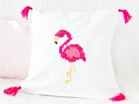 ars textura Flamingo Cross Stitch Pillow